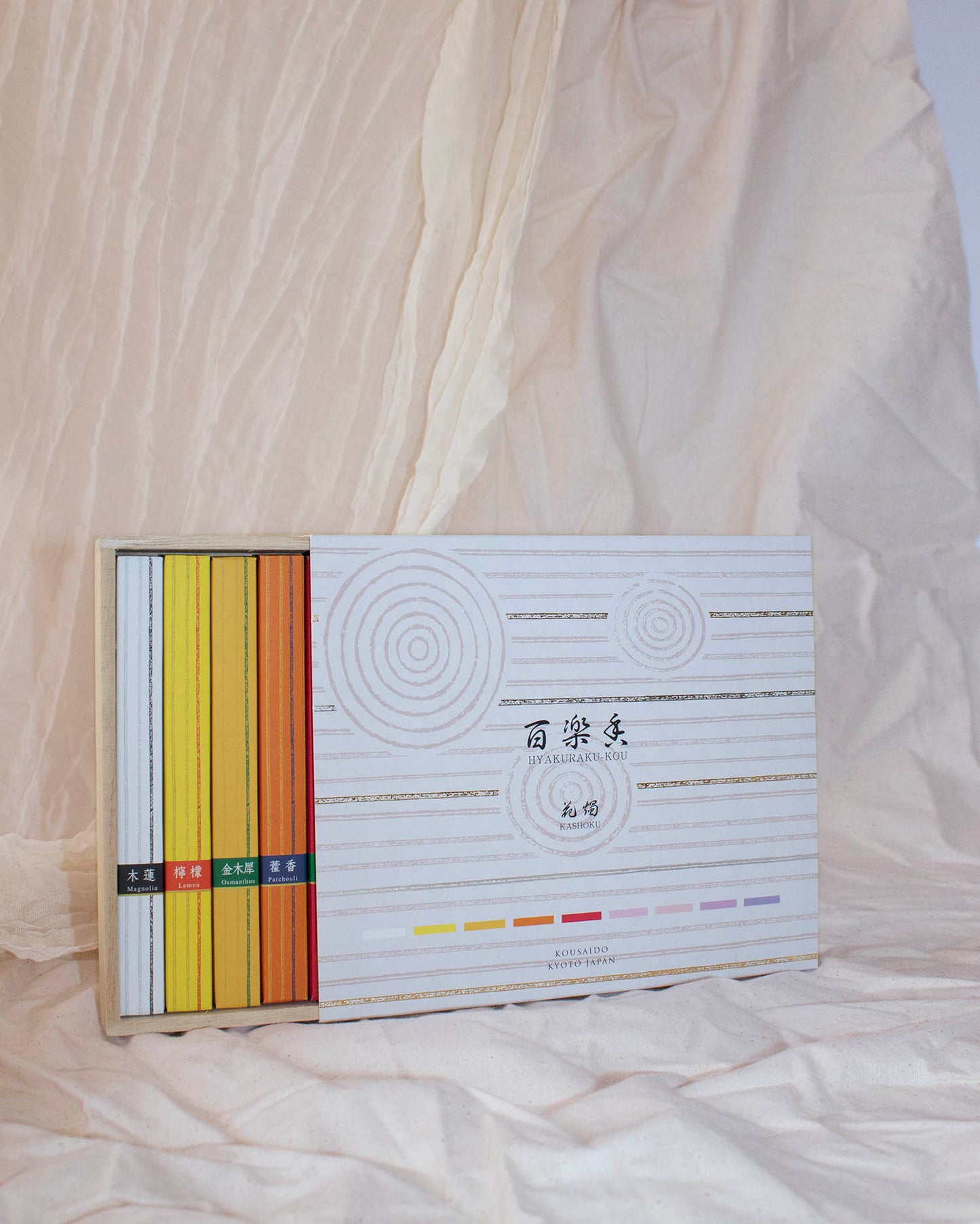 Premium natural incense sticks for aromatherapy and relaxation Hyakuraku Kou Kashoku Kousaido