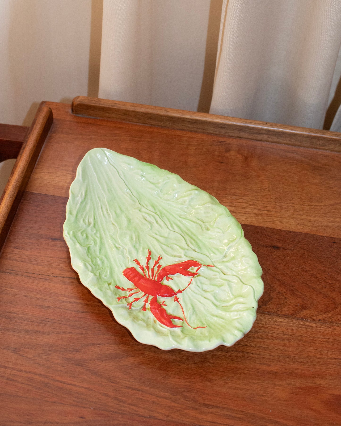 carlton ware vintage 50s 60s lobster lettuce cabbage dish serving plate