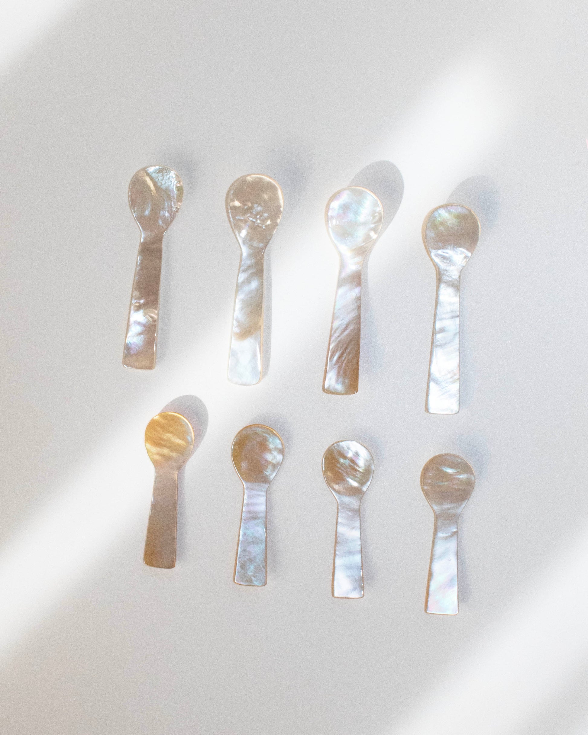 handcarved mother of pearl small dessert caviar spoon