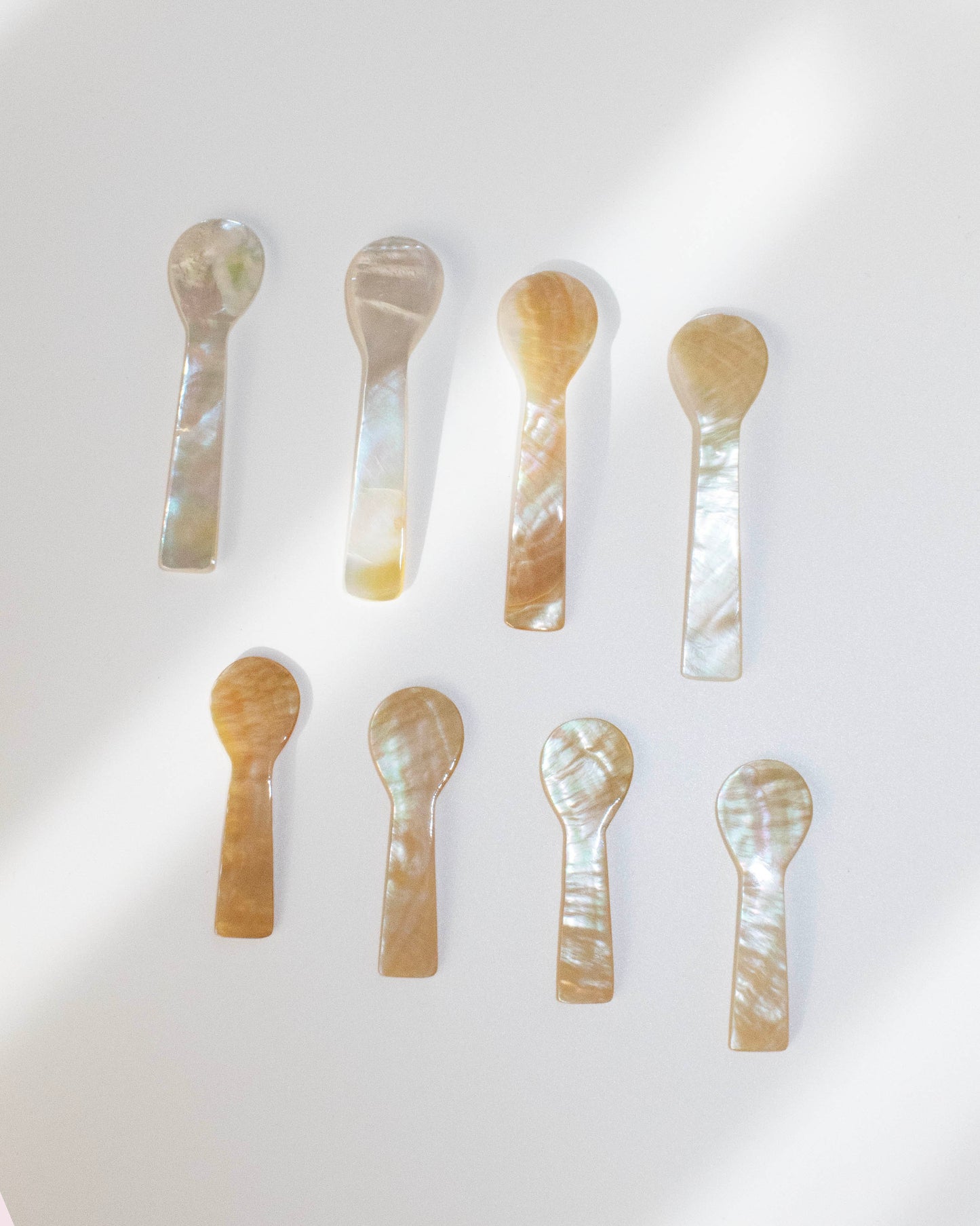 handcarved mother of pearl small dessert caviar spoon