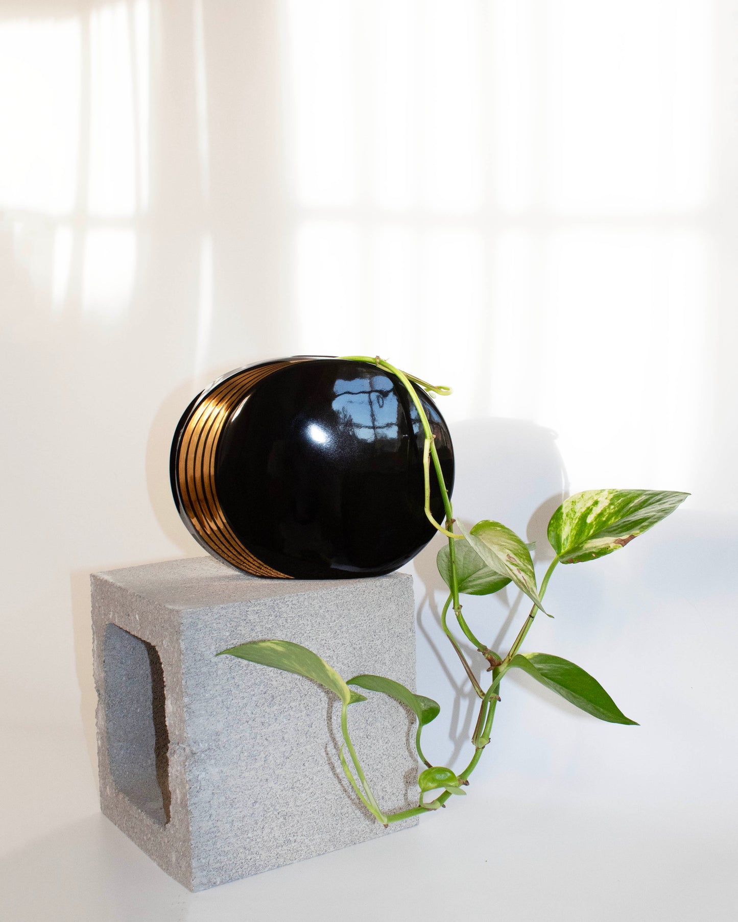 Lionel Black Ceramic Vase