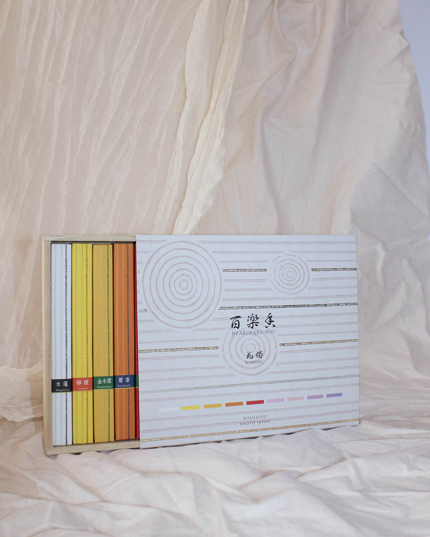 Premium natural incense sticks for aromatherapy and relaxation Hyakuraku Kou Kashoku Kousaido