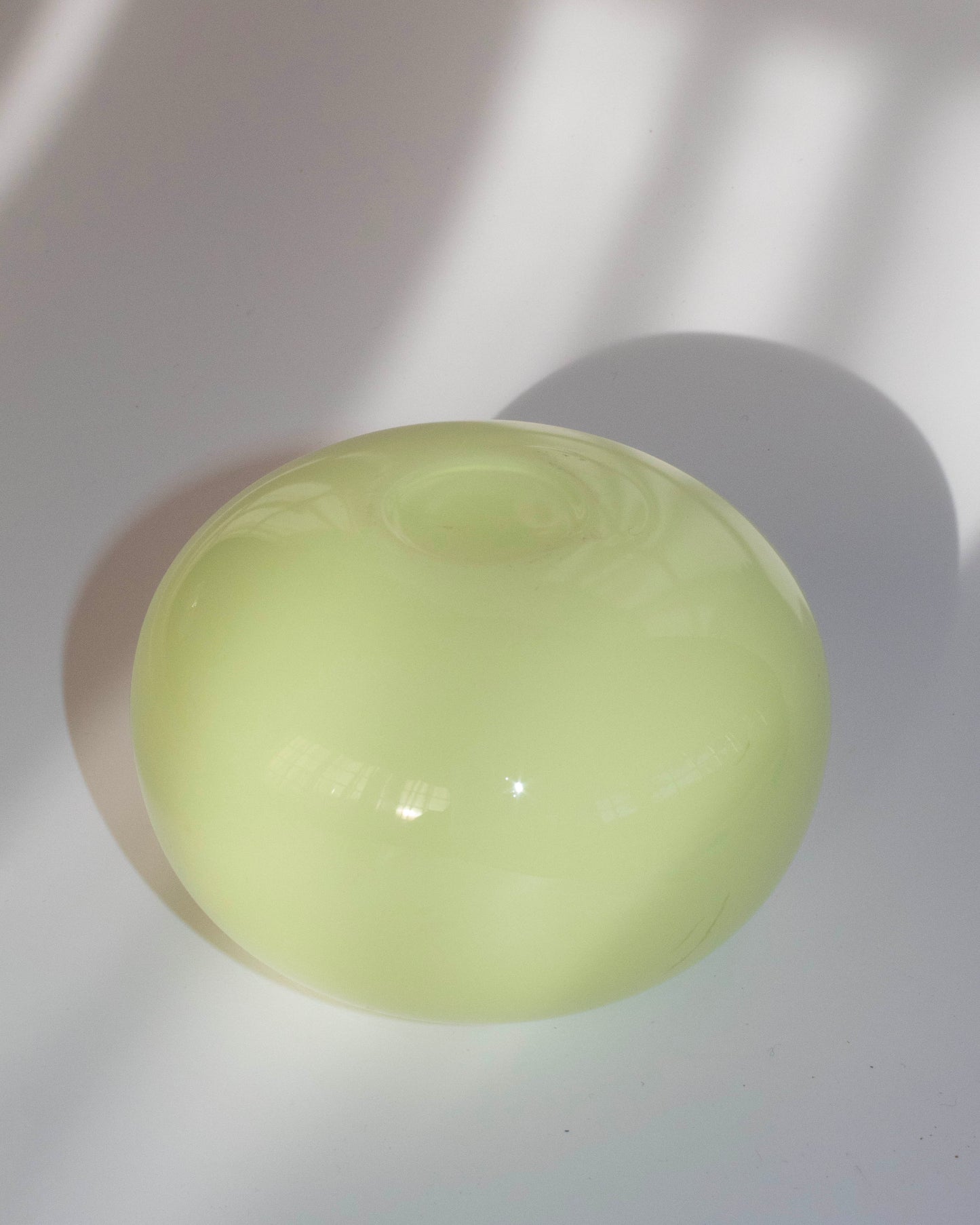 glass vase melon coloured hand blown glass vase vintage find 